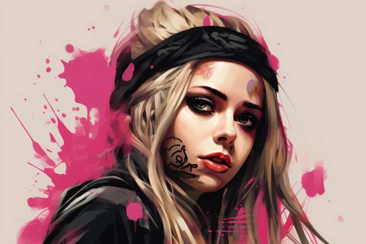 Avril Lavigne Punk Rock Goddess Illustration