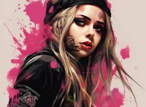 Avril Lavigne Punk Rock Goddess Illustration